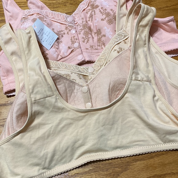 Glamorette Bra no wire lightly padded front closure 32B or 46/105 set of Three - Picture 9 of 10